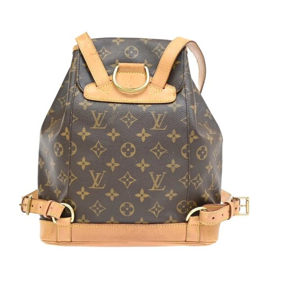 LOUIS VUITTON Montsouris MM Backpack Bag Monogram Leather Brown main image 12